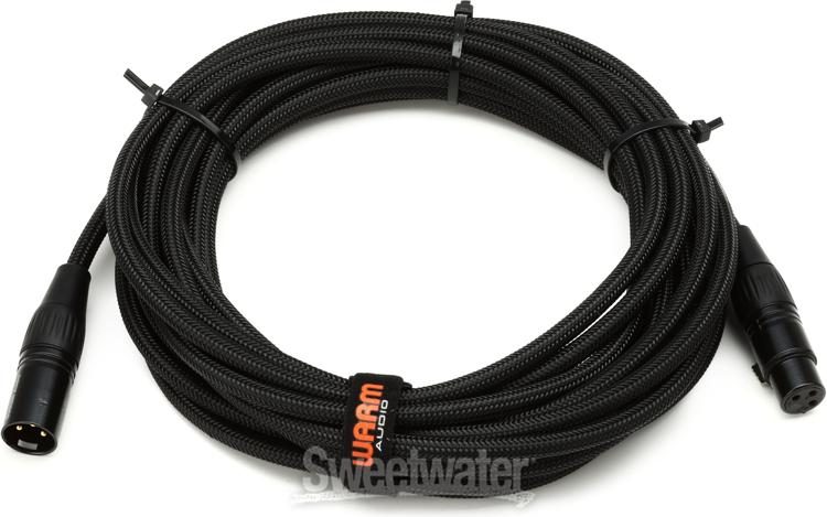 Premium black XLR microphone cable with gold-plated connectors