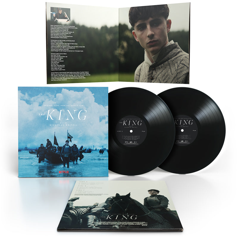 Limited edition black double vinyl LP with gatefold sleeve on dark studio backdrop