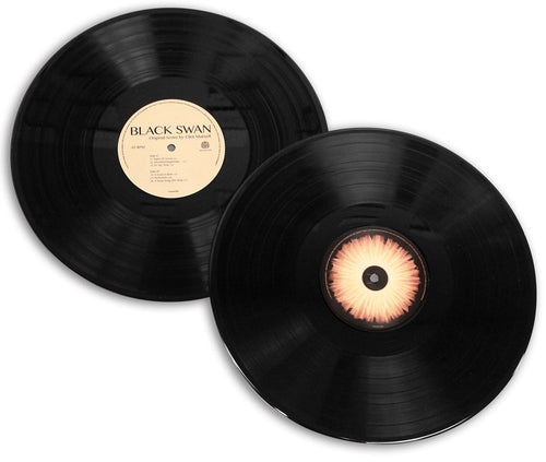 Limited edition black double vinyl LP with gatefold sleeve on dark studio backdrop